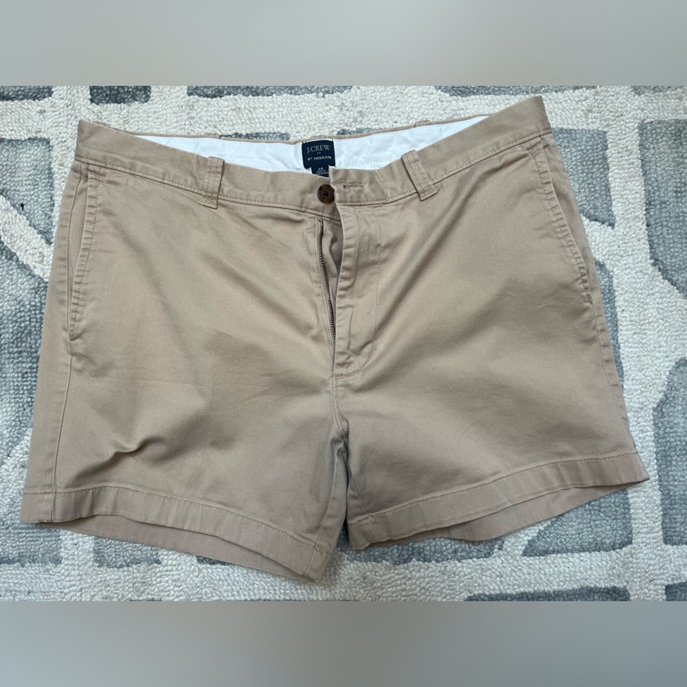 Jcrew size 35 waist 5 inch inseam British khaki shorts